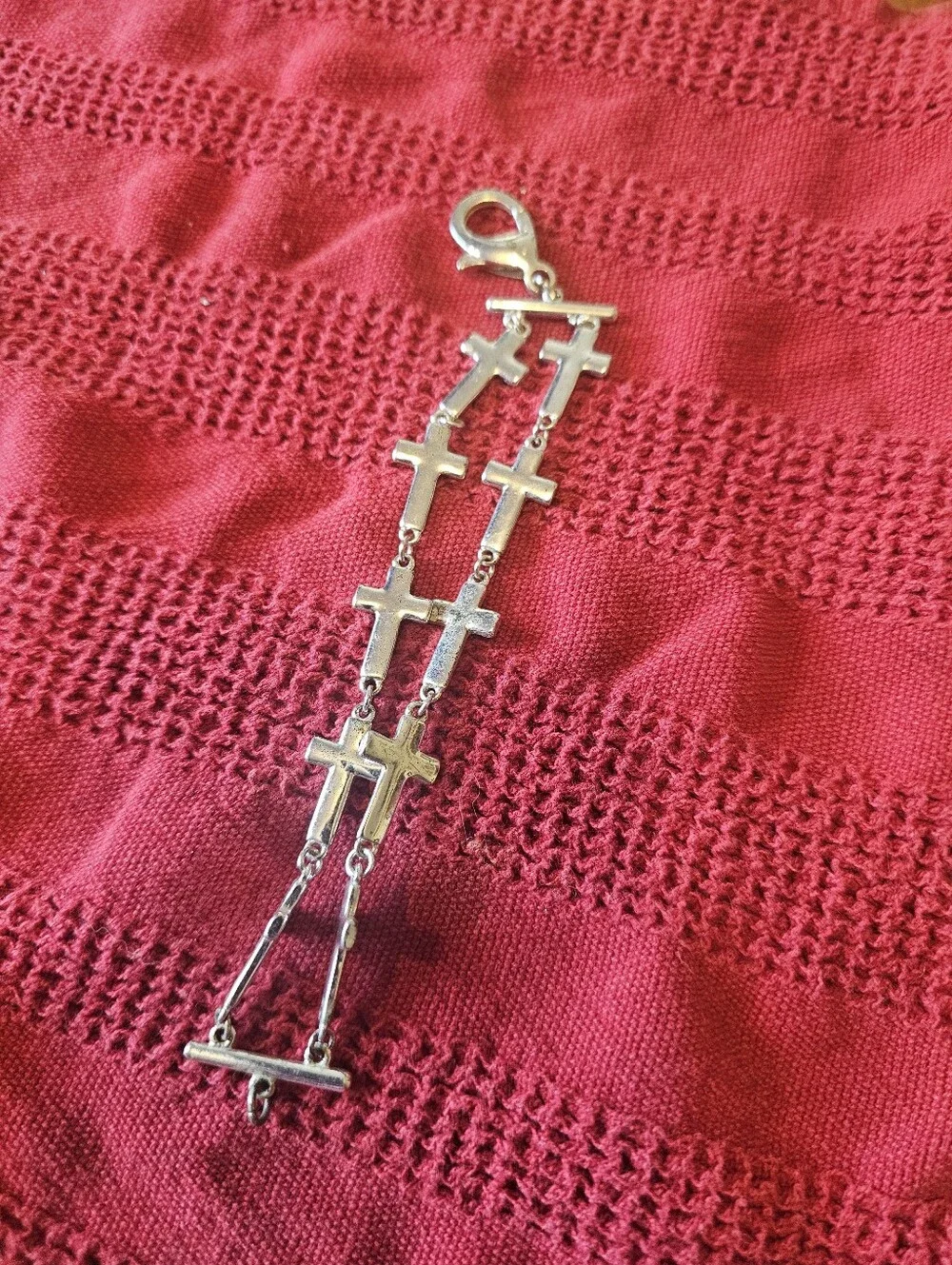 Silver Cross Bracelet